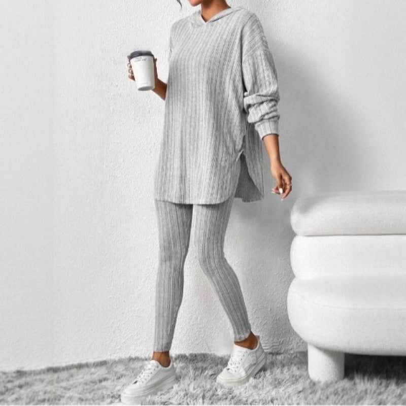Damern Bekväm Lounge-set med huva och smala byxor Mirla-Eva Jonsson