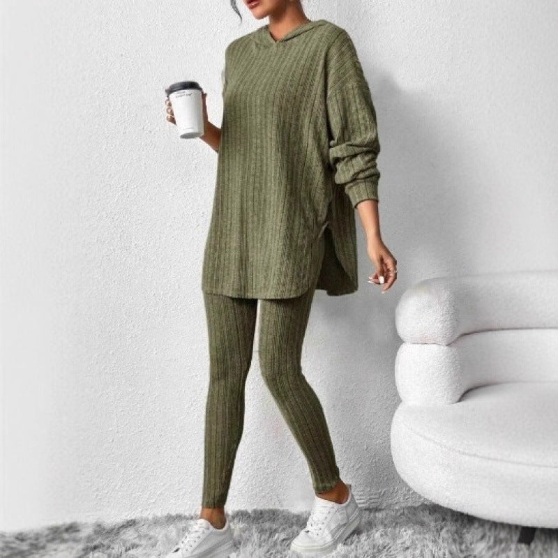 Damern Bekväm Lounge-set med huva och smala byxor Mirla-Eva Jonsson