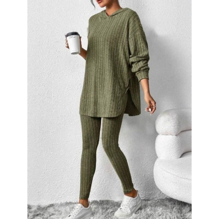 Damern Bekväm Lounge-set med huva och smala byxor Mirla-Eva Jonsson