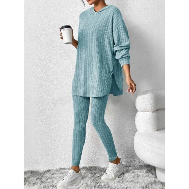 Damern Bekväm Lounge-set med huva och smala byxor Mirla-Eva Jonsson