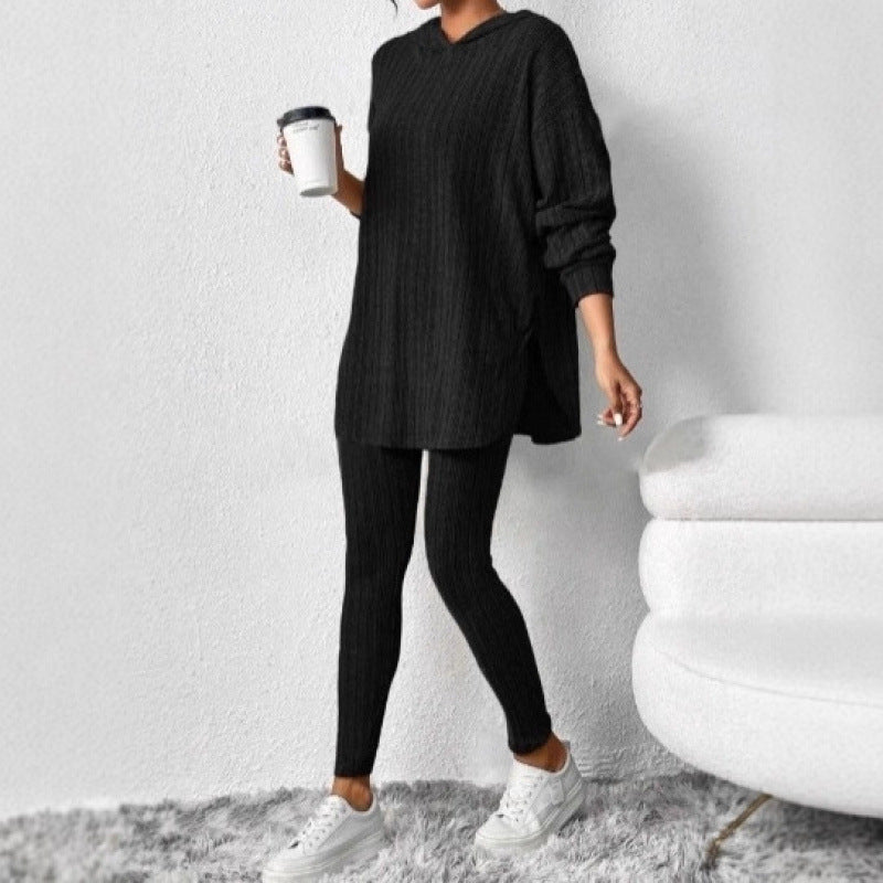 Damern Bekväm Lounge-set med huva och smala byxor Mirla-Eva Jonsson