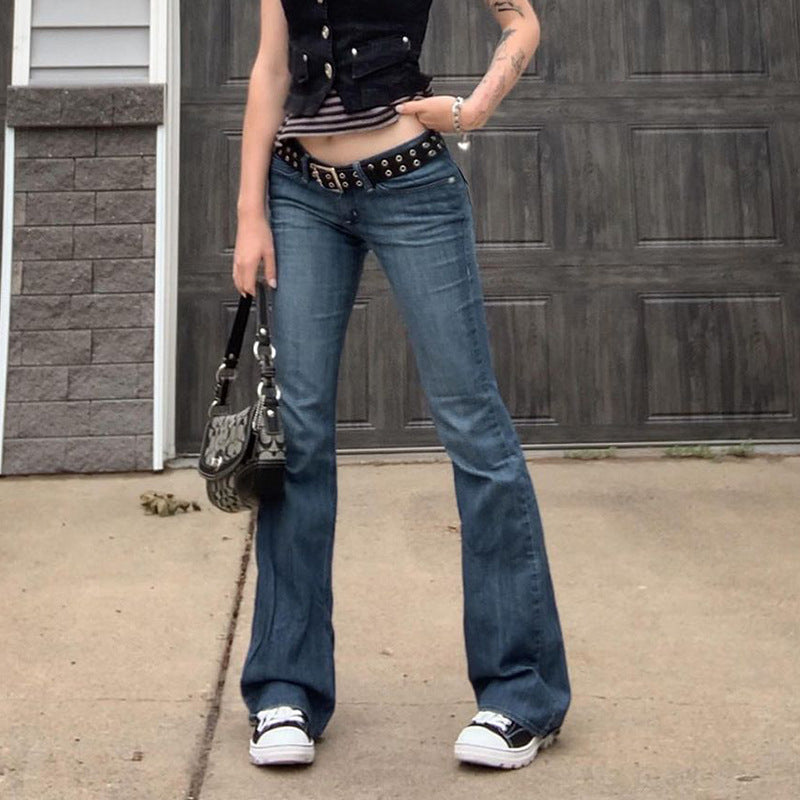 Damern Bootcut Jeans med lekfull fransdetalj Mirla-Eva Jonsson