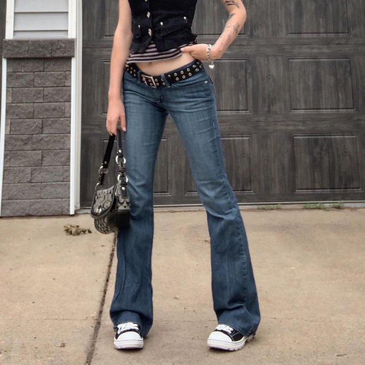 Damern Bootcut Jeans med lekfull fransdetalj Mirla-Eva Jonsson