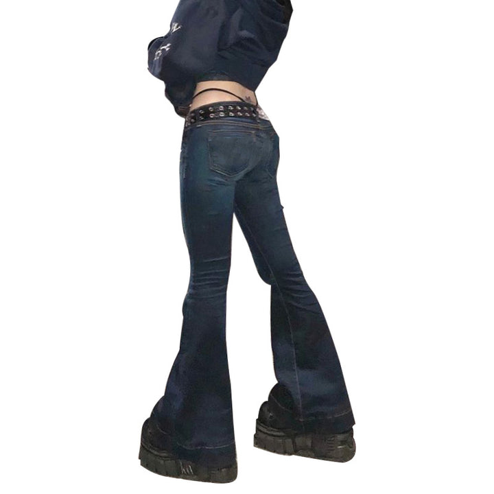 Damern Bootcut Jeans med lekfull fransdetalj Mirla-Eva Jonsson