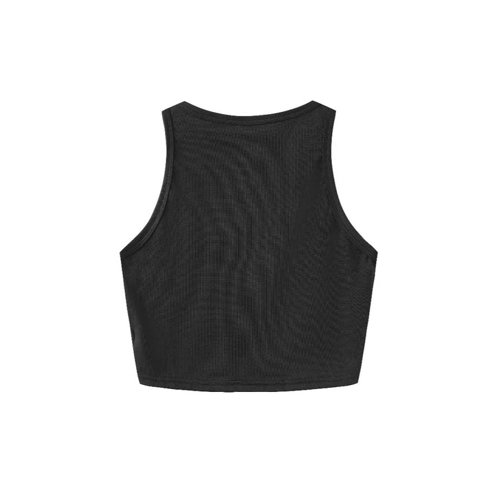 Damern Crop-Top med iögonfallande grafikdesign och edgy text Mirla-Eva Jonsson