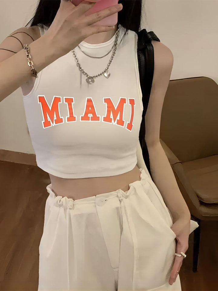 Damern Crop-Top med iögonfallande tryck och kroppsnära snitt Mirla-Eva Jonsson