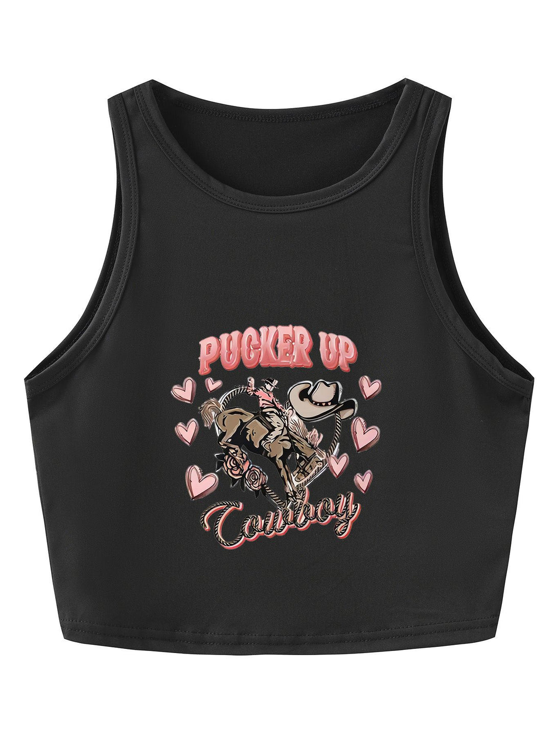 Damern Crop-Top med iögonfallande tryck och kroppsnära snitt Mirla-Eva Jonsson