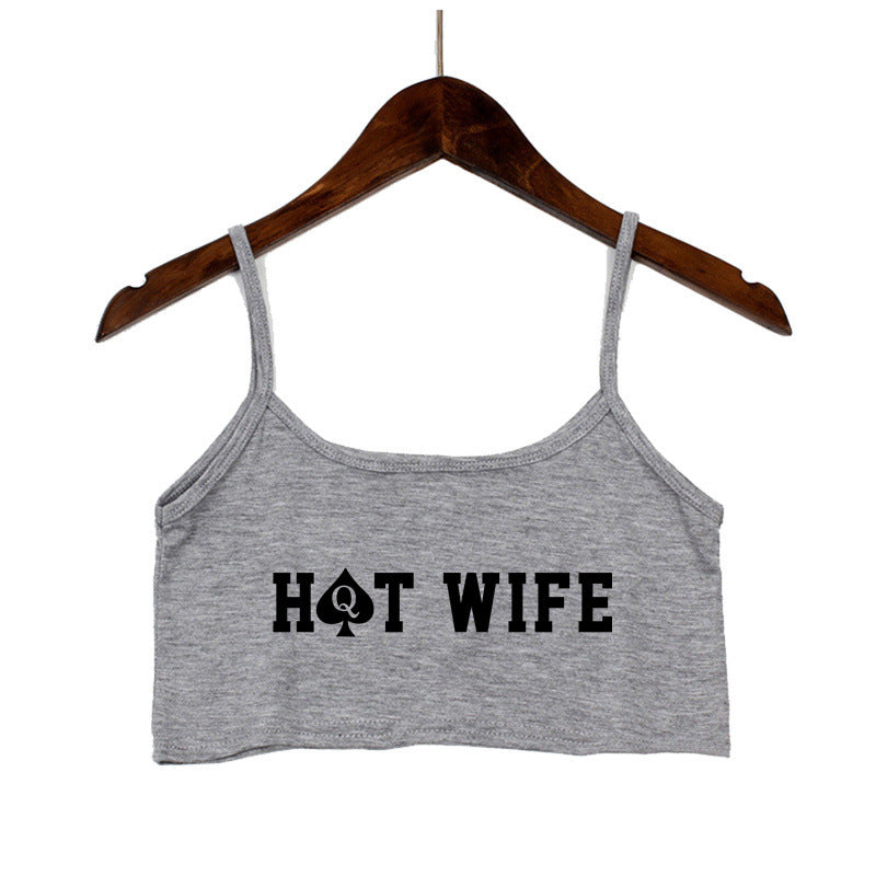 Damern Crop-Top med moderna tryck och justerbara remmar Mirla-Eva Jonsson