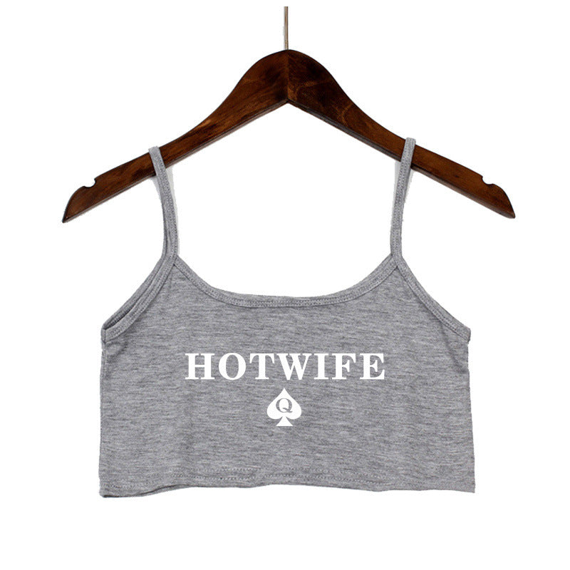 Damern Crop-Top med moderna tryck och justerbara remmar Mirla-Eva Jonsson