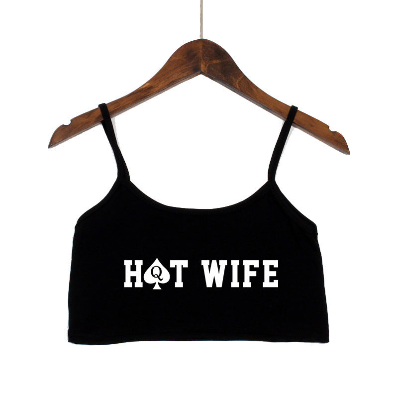 Damern Crop-Top med moderna tryck och justerbara remmar Mirla-Eva Jonsson