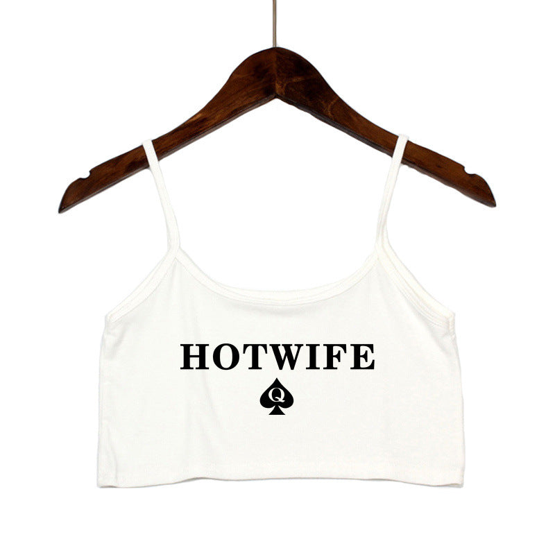 Damern Crop-Top med moderna tryck och justerbara remmar Mirla-Eva Jonsson