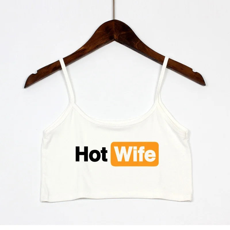 Damern Crop-Top med moderna tryck och justerbara remmar Mirla-Eva Jonsson