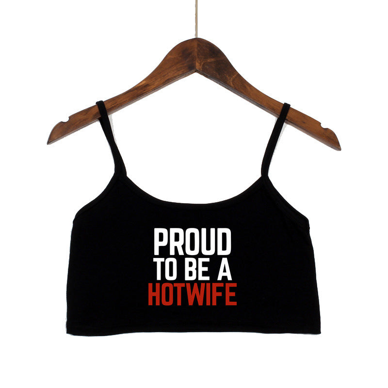 Damern Crop-Top med moderna tryck och justerbara remmar Mirla-Eva Jonsson