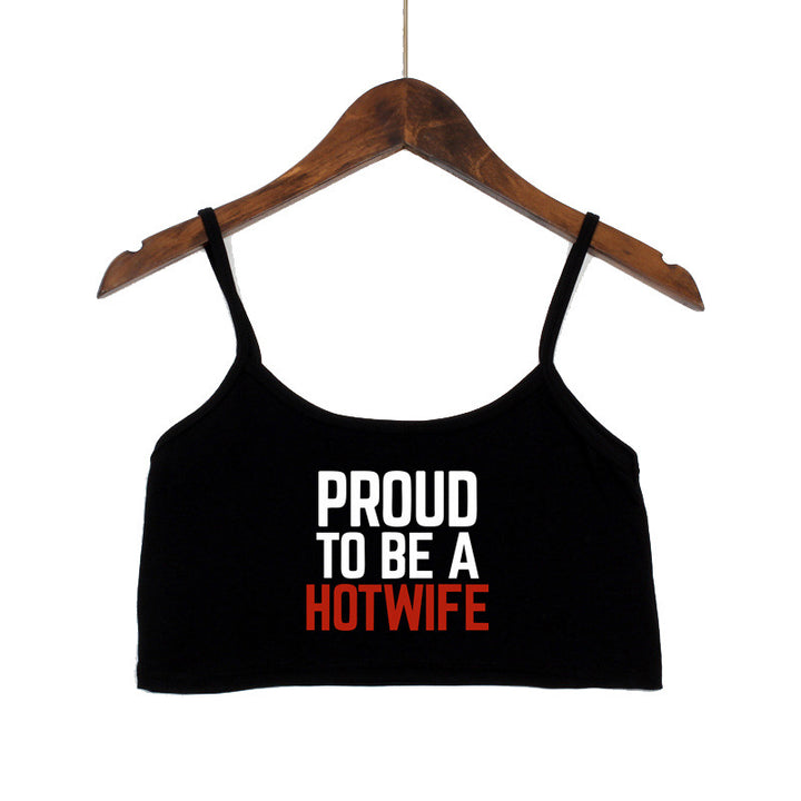 Damern Crop-Top med moderna tryck och justerbara remmar Mirla-Eva Jonsson