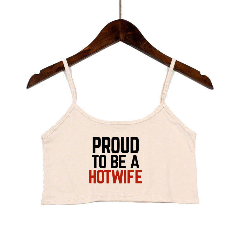 Damern Crop-Top med moderna tryck och justerbara remmar Mirla-Eva Jonsson