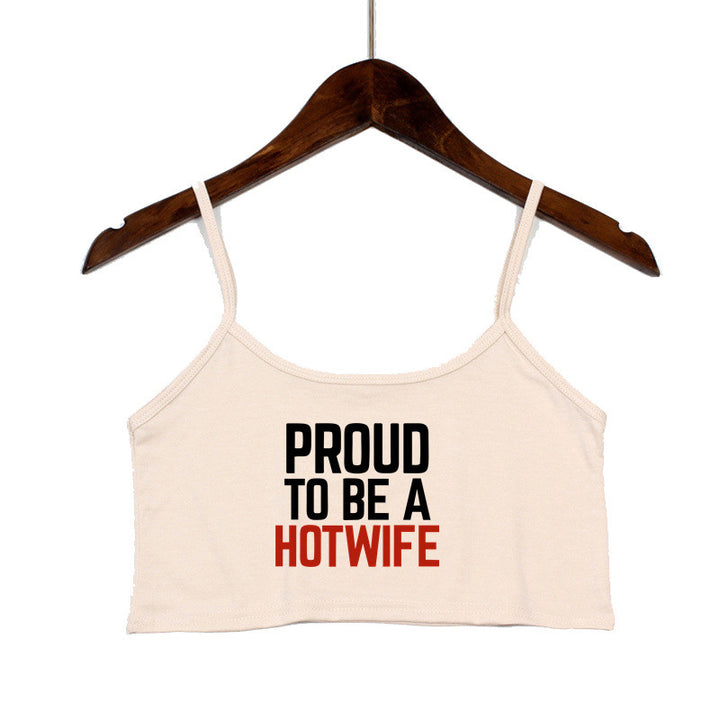 Damern Crop-Top med moderna tryck och justerbara remmar Mirla-Eva Jonsson
