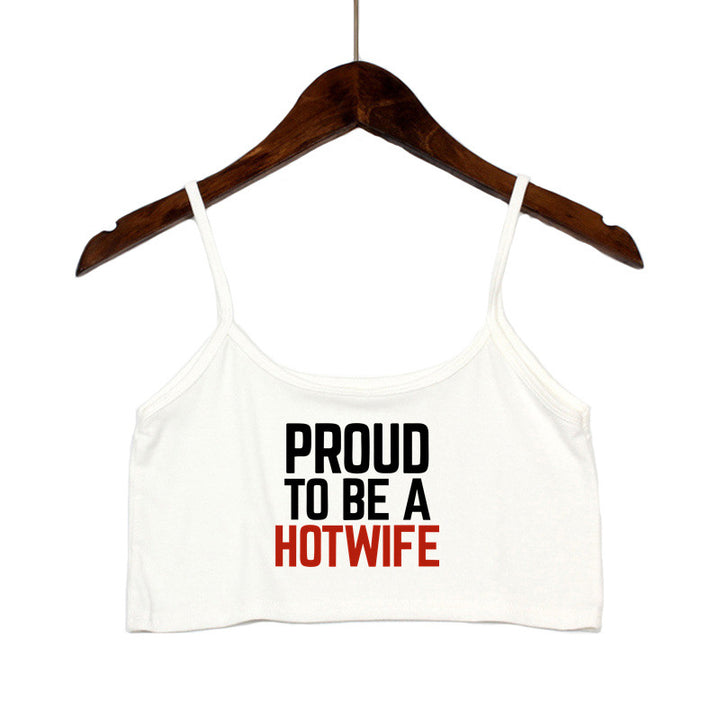 Damern Crop-Top med moderna tryck och justerbara remmar Mirla-Eva Jonsson