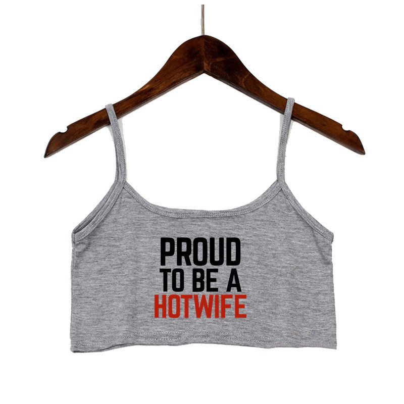 Damern Crop-Top med moderna tryck och justerbara remmar Mirla-Eva Jonsson