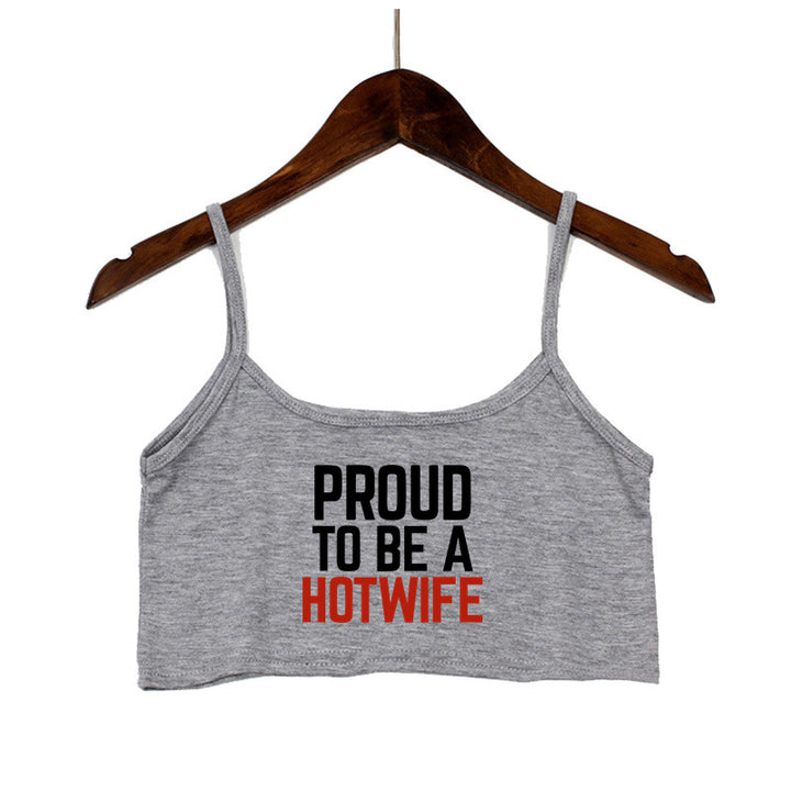 Damern Crop-Top med moderna tryck och justerbara remmar Mirla-Eva Jonsson