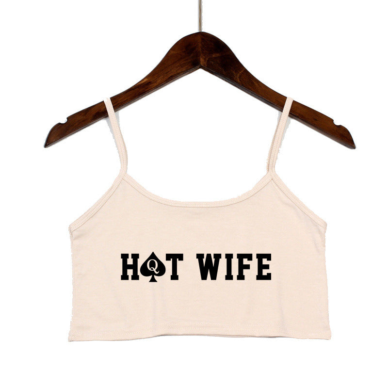 Damern Crop-Top med moderna tryck och justerbara remmar Mirla-Eva Jonsson