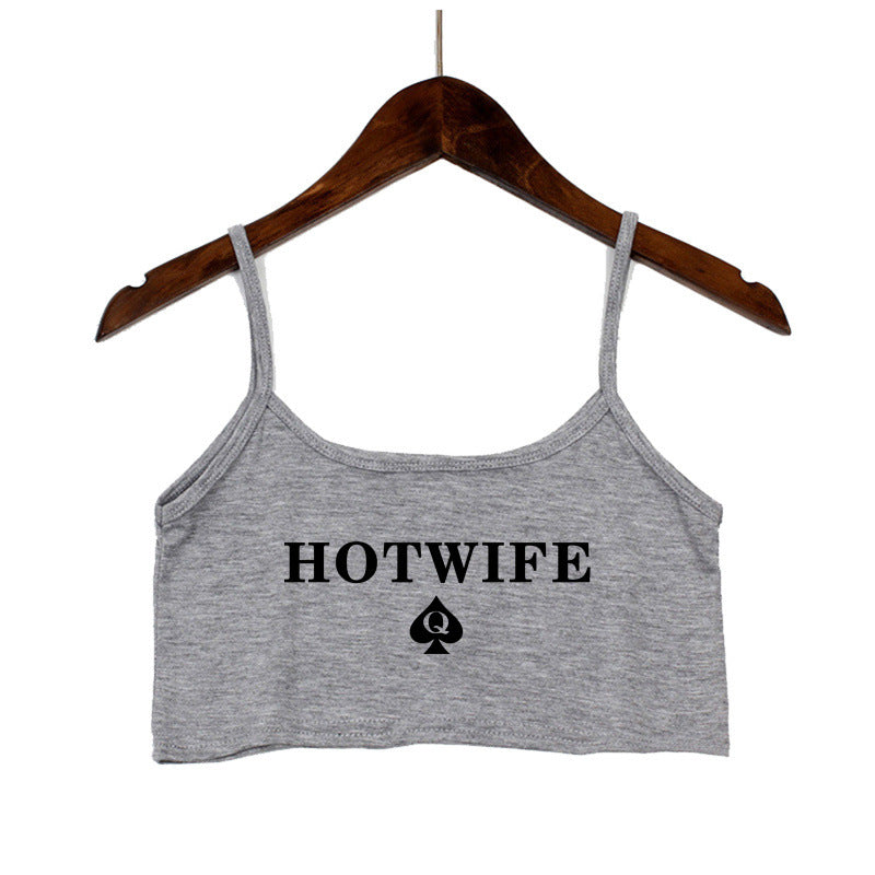 Damern Crop-Top med moderna tryck och justerbara remmar Mirla-Eva Jonsson