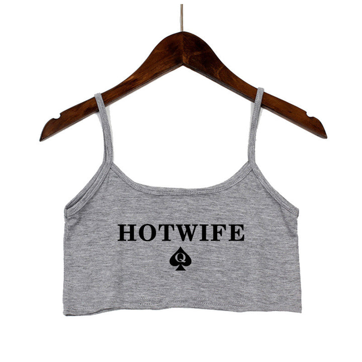 Damern Crop-Top med moderna tryck och justerbara remmar Mirla-Eva Jonsson