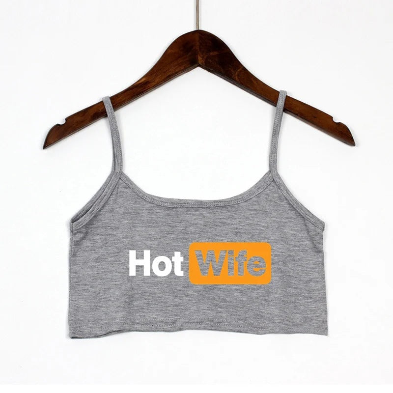 Damern Crop-Top med moderna tryck och justerbara remmar Mirla-Eva Jonsson