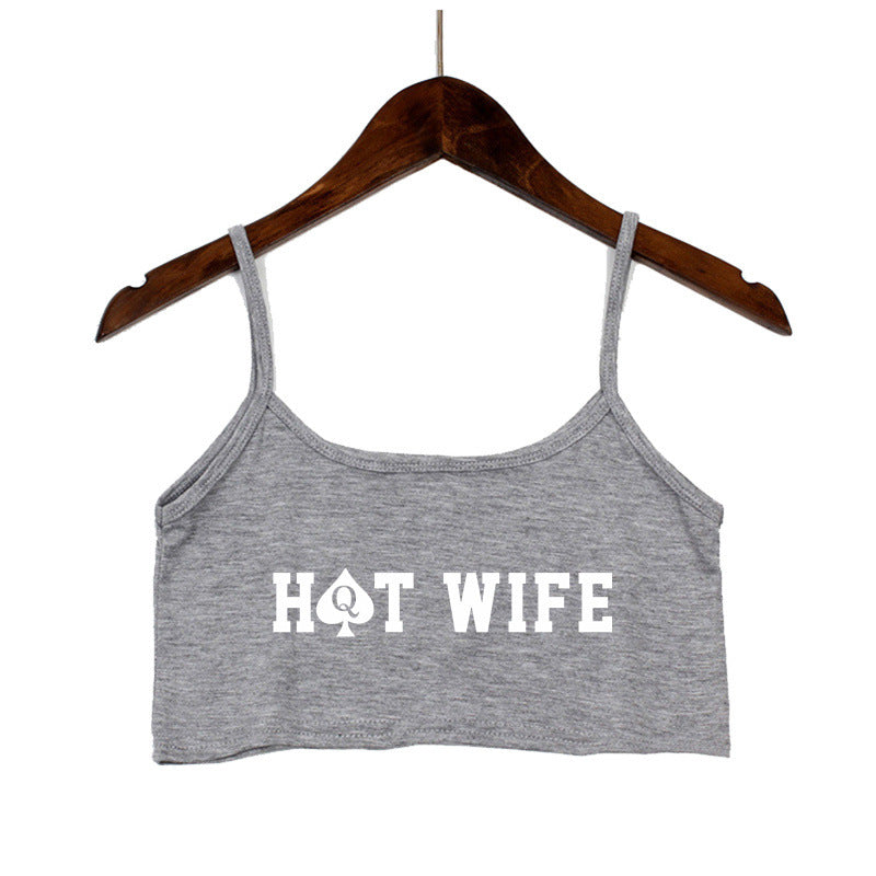Damern Crop-Top med moderna tryck och justerbara remmar Mirla-Eva Jonsson