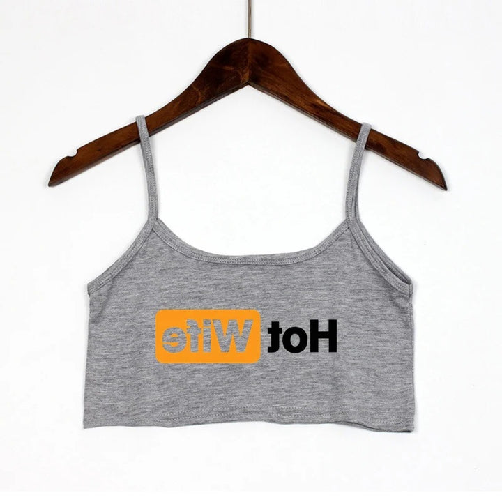 Damern Crop-Top med moderna tryck och justerbara remmar Mirla-Eva Jonsson