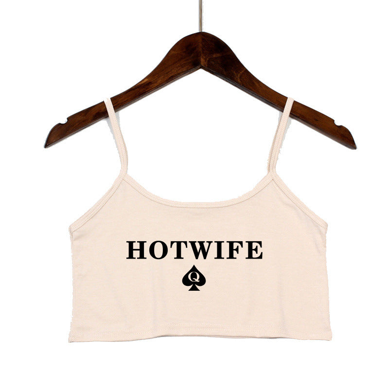 Damern Crop-Top med moderna tryck och justerbara remmar Mirla-Eva Jonsson
