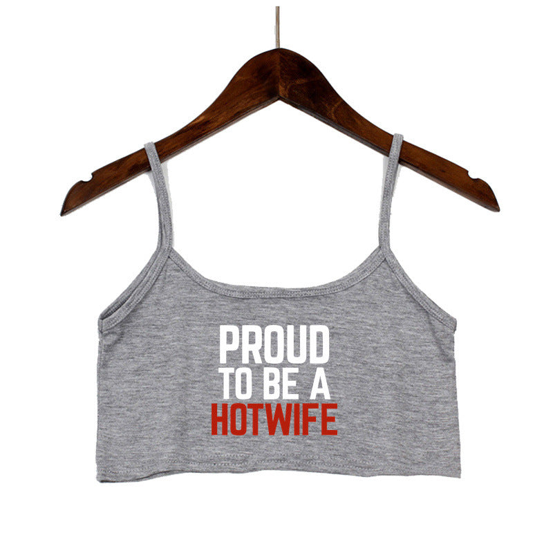 Damern Crop-Top med moderna tryck och justerbara remmar Mirla-Eva Jonsson