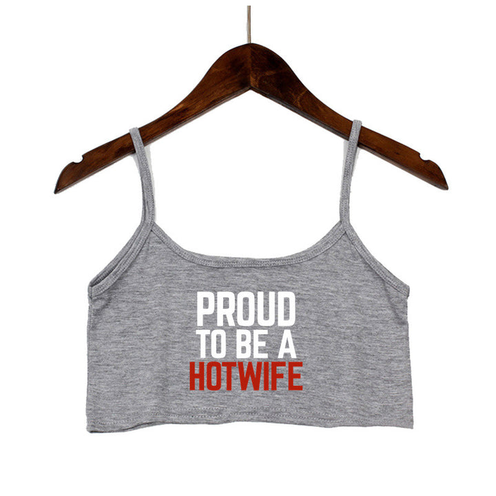 Damern Crop-Top med moderna tryck och justerbara remmar Mirla-Eva Jonsson