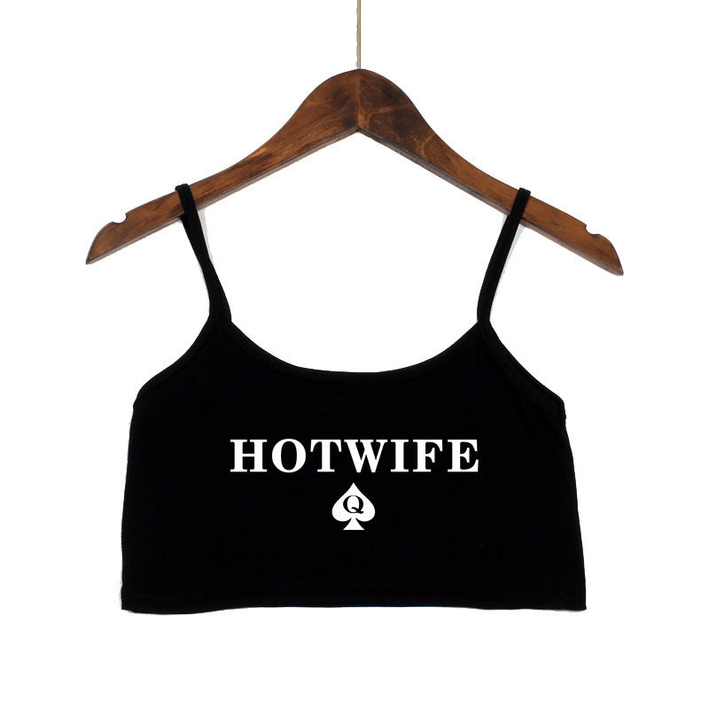 Damern Crop-Top med moderna tryck och justerbara remmar Mirla-Eva Jonsson