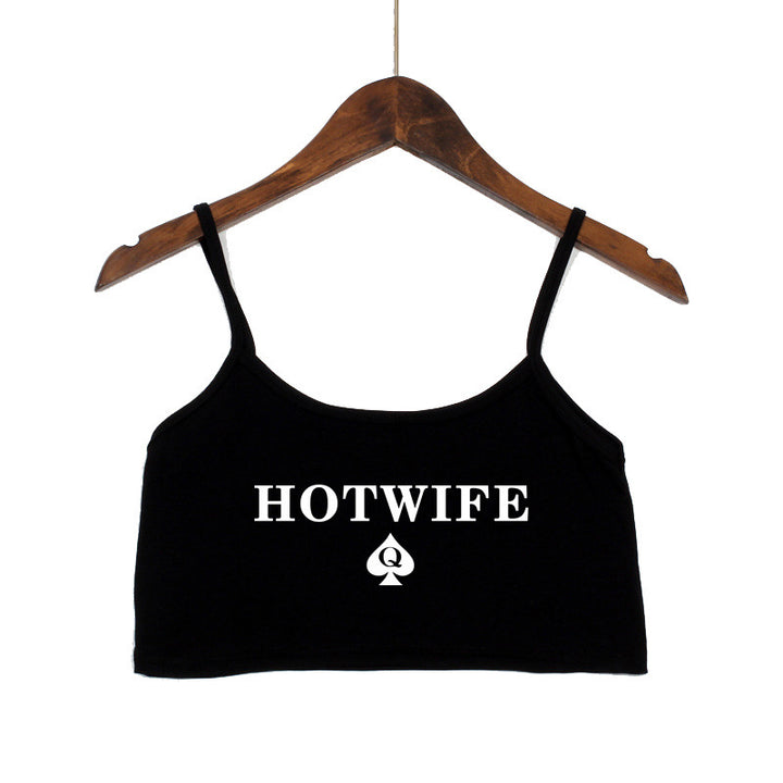 Damern Crop-Top med moderna tryck och justerbara remmar Mirla-Eva Jonsson