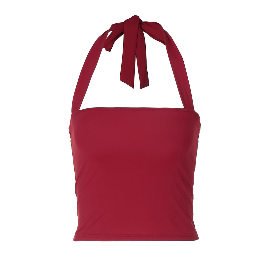 Damern Crop-top med halterneck och elegant passform Mirla-Eva Jonsson