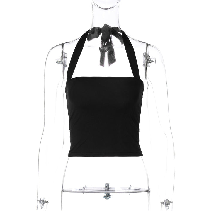 Damern Crop-top med halterneck och elegant passform Mirla-Eva Jonsson