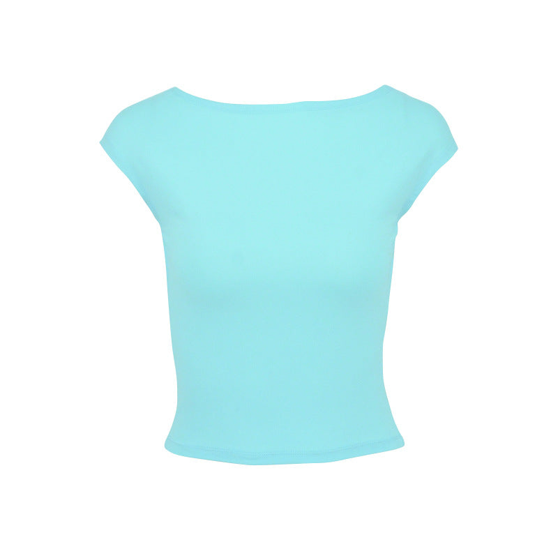 Damern Crop-top med vid utskärning och figurnära passform Mirla-Eva Jonsson