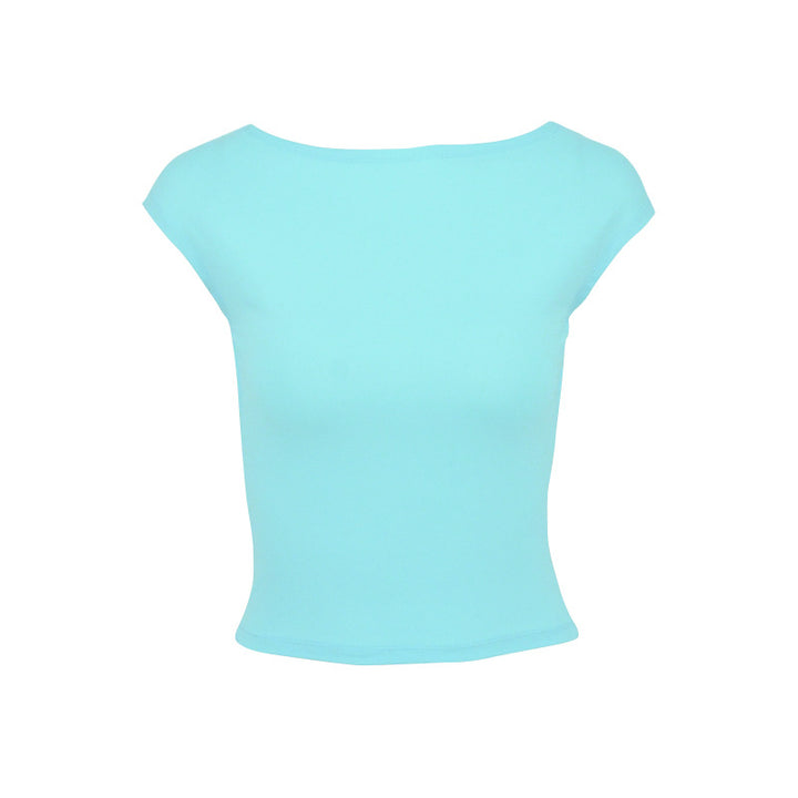 Damern Crop-top med vid utskärning och figurnära passform Mirla-Eva Jonsson