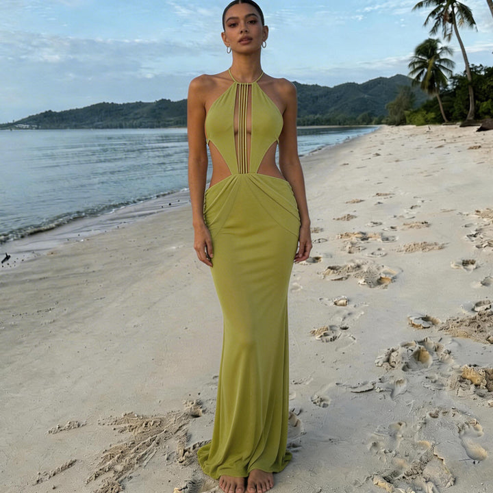 Damern Cut-Out Maxiklänning med raffinerade transparenselement Mirla-Eva Jonsson