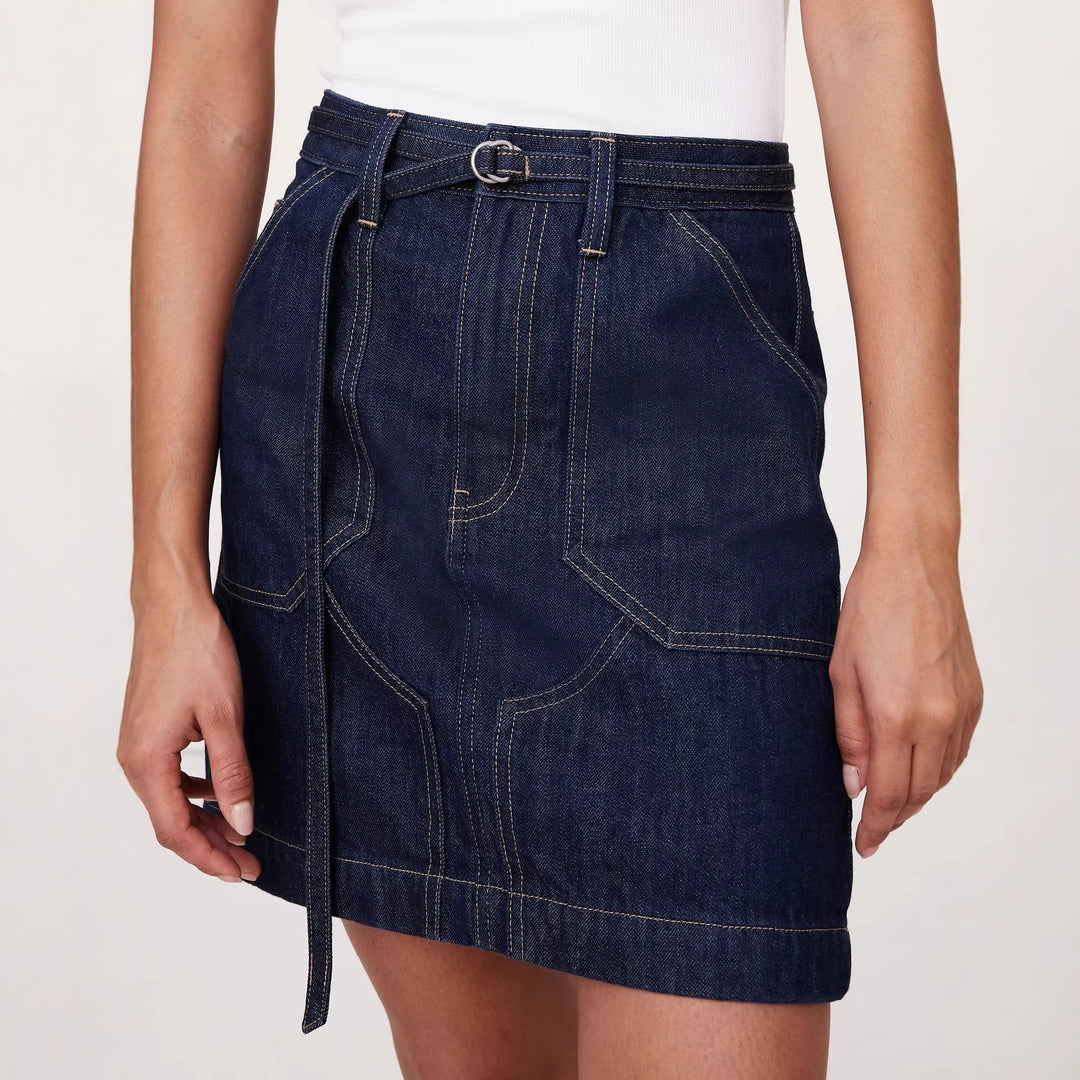Damern Denim-Crop-Jacka och Minirock Set Mirla-Eva Jonsson