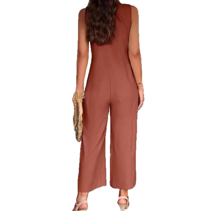 Damern Elegant jumpsuit med knappdetaljer och praktiska fickor Mirla-Eva Jonsson