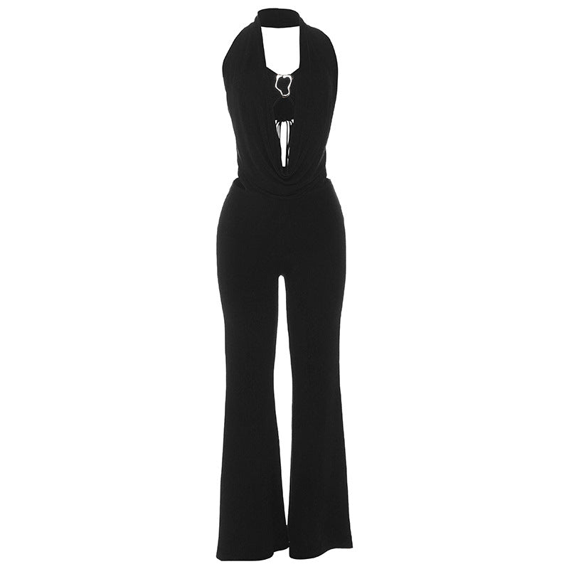 Damern Elegant och figurnära Jumpsuit med unik utskärning Mirla-Eva Jonsson