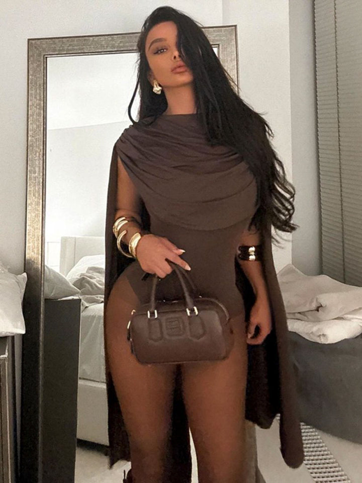 Damern Figurformande Cocktailklänning med huva-liknande detalj Mirla-Eva Jonsson