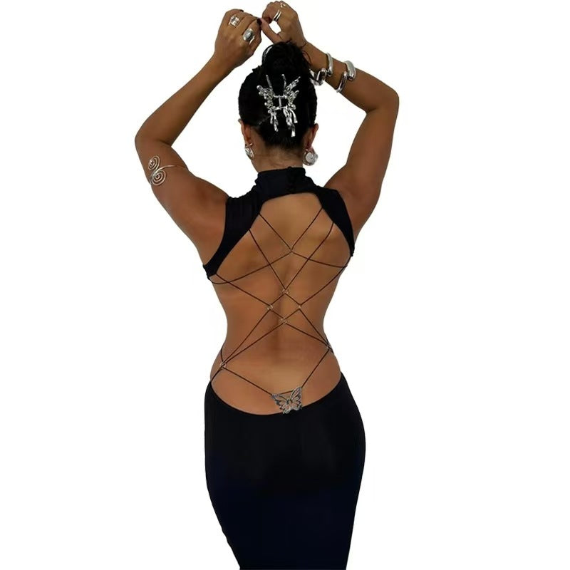 Damern Figursydd Maxiklänning med eleganta Cut-Out-detaljer Mirla-Eva Jonsson
