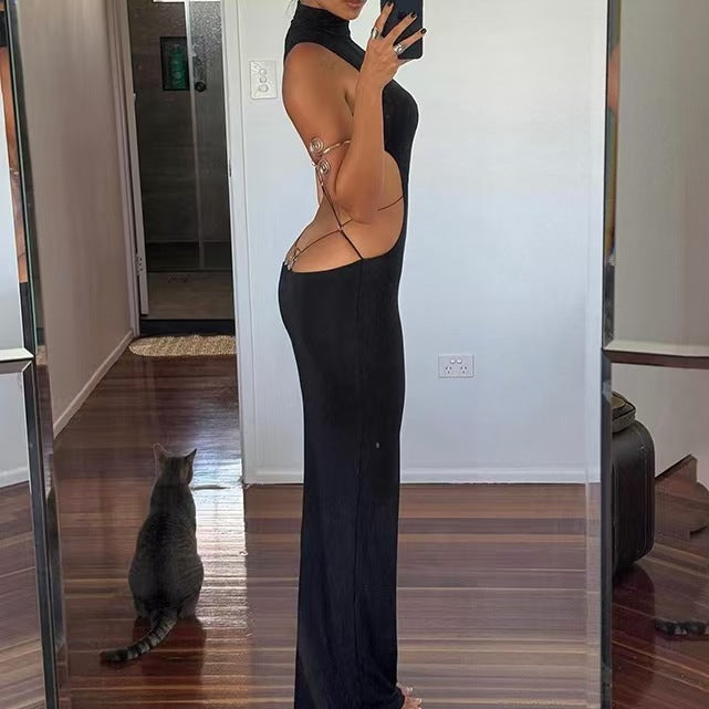 Damern Figursydd Maxiklänning med eleganta Cut-Out-detaljer Mirla-Eva Jonsson