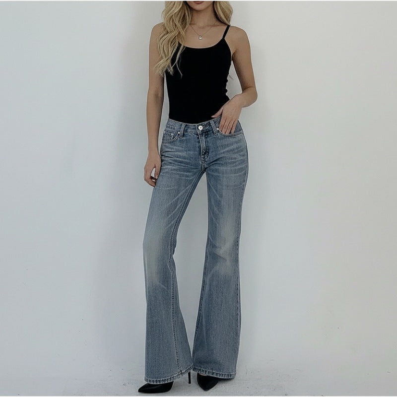 Damern Flared Jeans med hög midja och elegant tvätt Mirla-Eva Jonsson