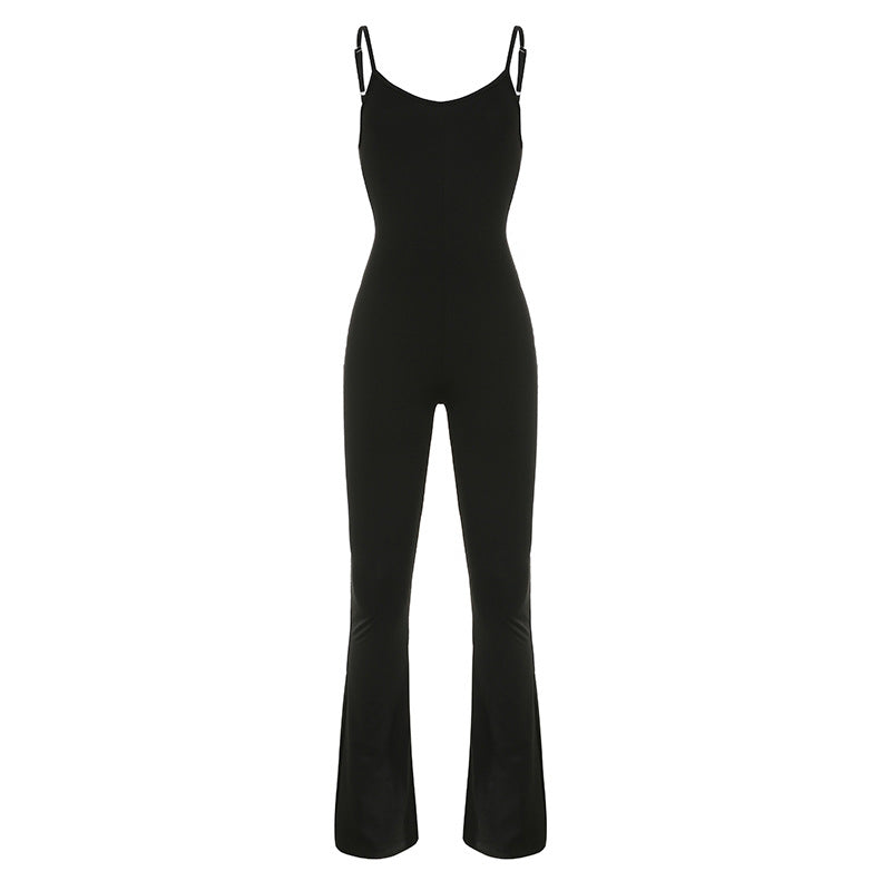Damern Flared Jumpsuit med justerbara band och figurnära skärning Mirla-Eva Jonsson