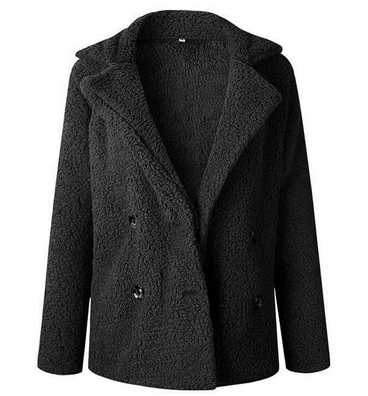 Damern Fuzzy Dubbelknäppt Blazer av Konstpäls Mirla-Eva Jonsson