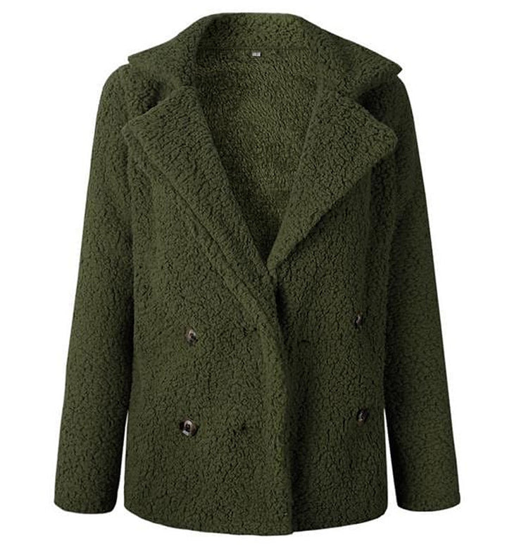 Damern Fuzzy Dubbelknäppt Blazer av Konstpäls Mirla-Eva Jonsson