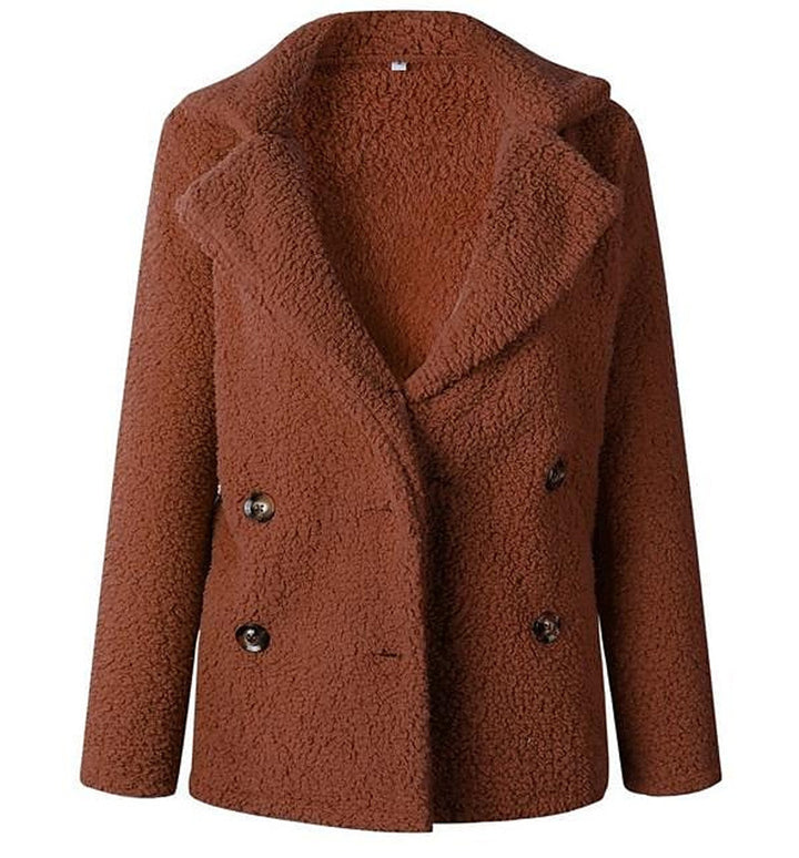 Damern Fuzzy Dubbelknäppt Blazer av Konstpäls Mirla-Eva Jonsson